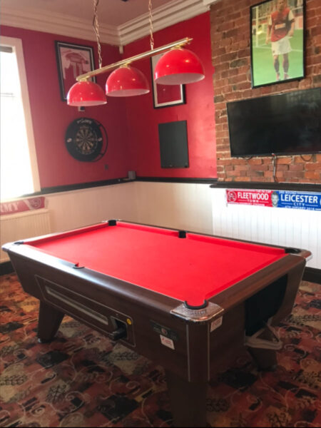 New Red Pool Table Supplied